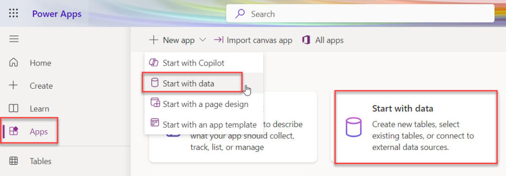 Create a canvas app from an Excel