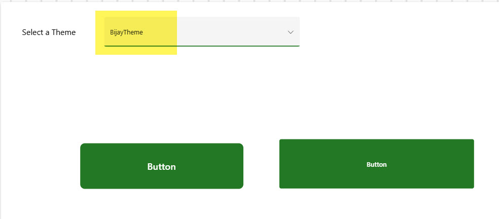 Change theme in Power Apps Screen