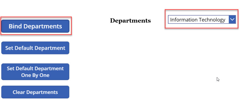 how to set dropdown value on button click PowerApps