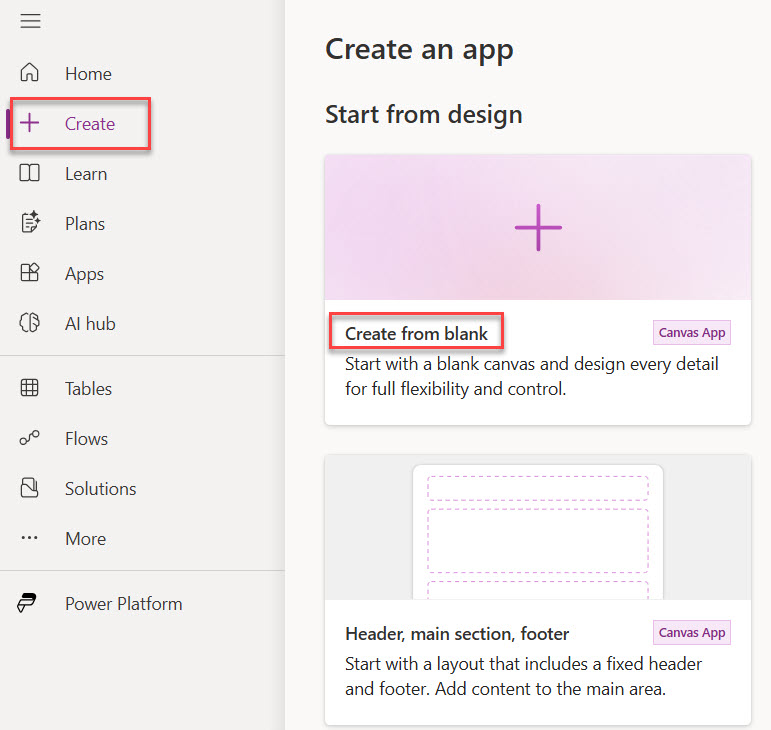 Power Apps responsive layout