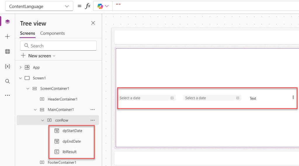calculate difference between two dates in Power Apps