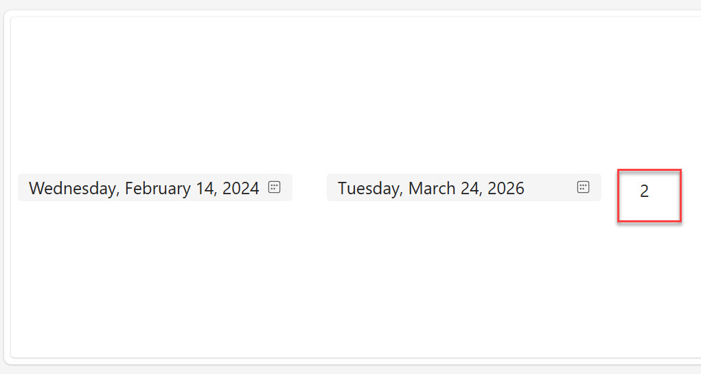 calculate difference between two dates in year in Power Apps