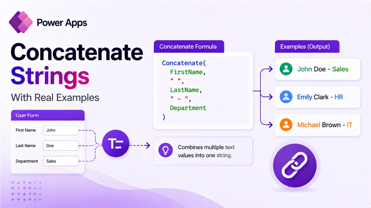 Power Apps Concatenate Strings