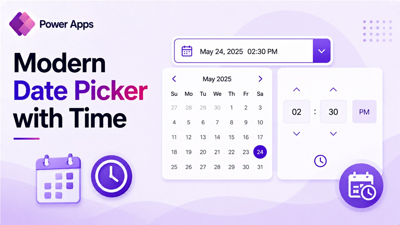 Power Apps Modern Date Picker with Time