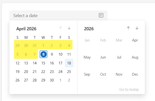 Restrict the Earliest Date with StartDate in Power Apps Date Picker