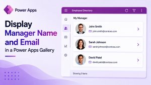Display Manager Name and Email in a Power Apps
