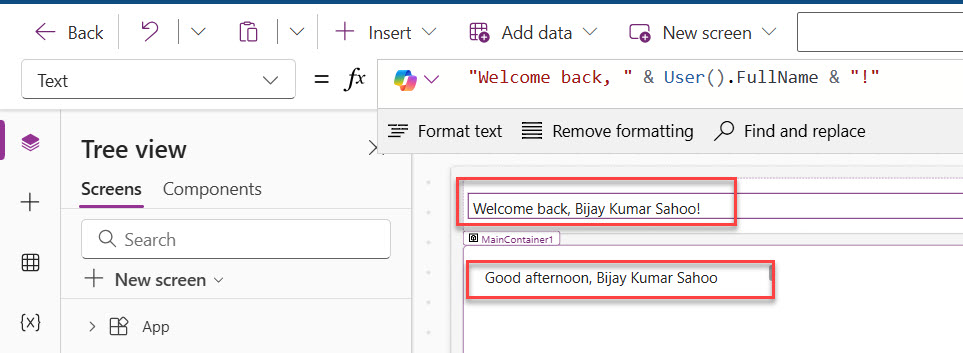 Get User Details in Power Apps