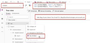 Power Apps onstart property example