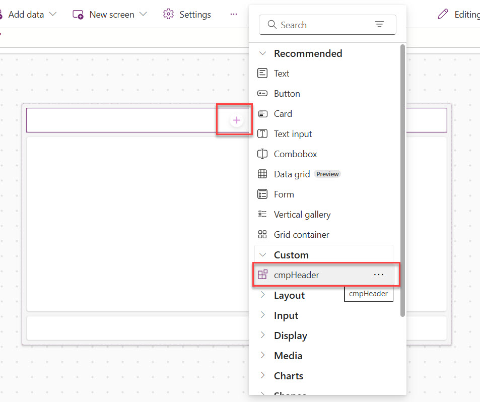 create components in canvas Power Apps