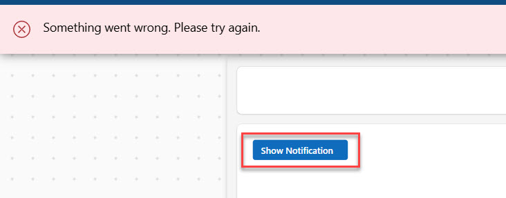 display success error and warning messages in power apps notify
