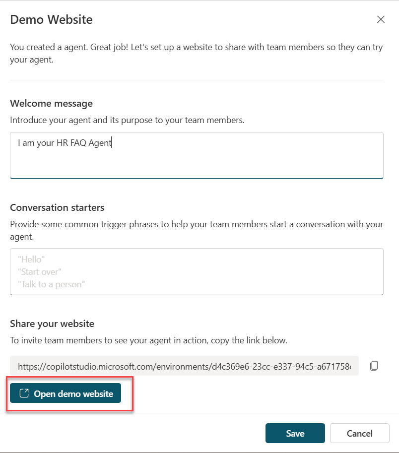 How to publish an agent in Copilot Studio