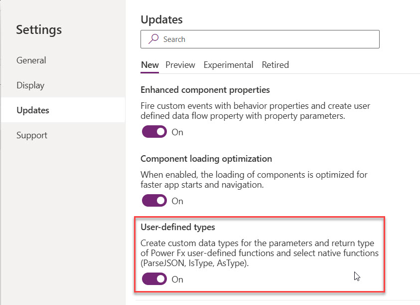 Enable Power Apps User Defined Functions