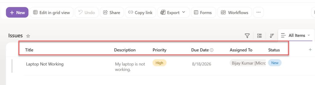 Modern Form Control in Power Apps