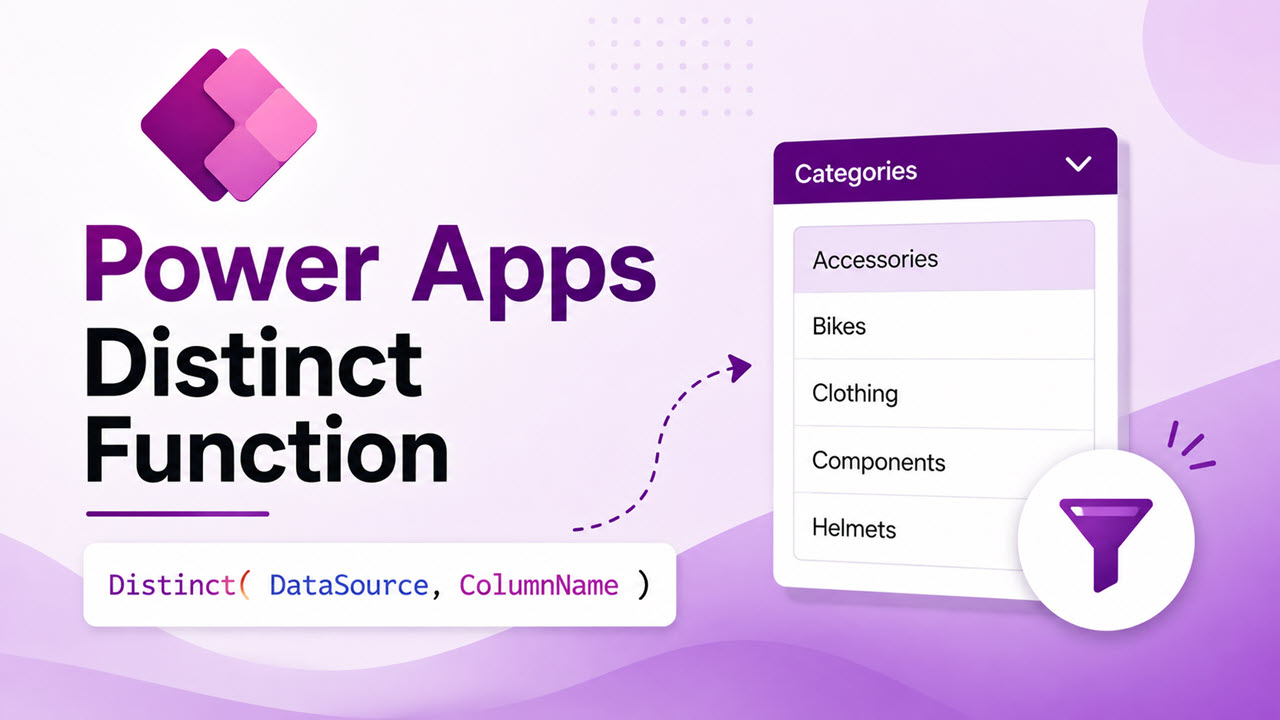 Power Apps Distinct Function