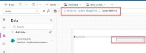 Power Apps Distinct Function