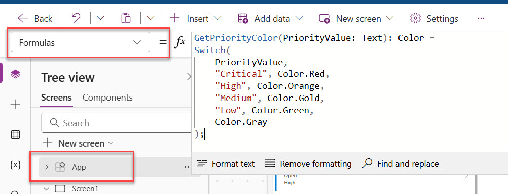 Power Apps User Defined Functions example
