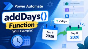 Power Automate addDays